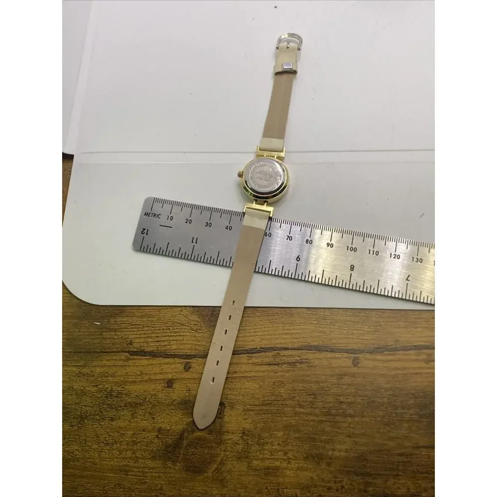 Ashley Womens Gold Quartz Watch Works New Battery